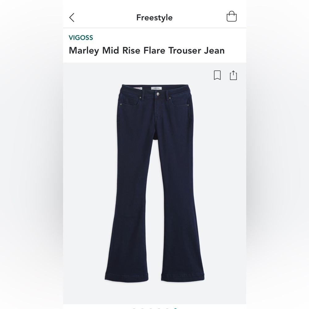 Vigoss Marley mid rise trouser flare jean from Stitch Fix